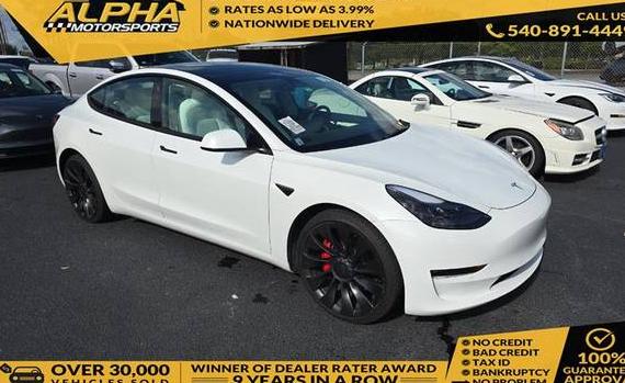 TESLA MODEL 3 2022 5YJ3E1EC4NF321703 image